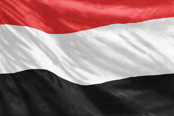 Yemen flag close-up