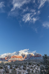 Red Rock Secret Mountain Wilderness following a snowy night, Sedona..