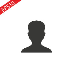 Person. Single flat icon on white background. Vector illustration.
