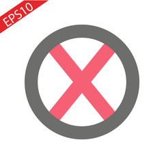 Fototapeta premium Delete vector icon. Delete button. No. eps 10