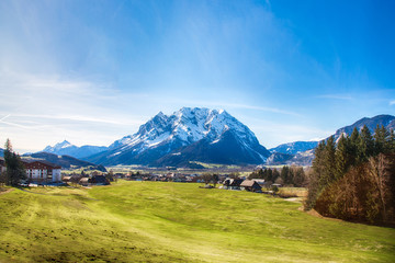 Grimming mountain in the Ennstal. Austrian Tauern region in Styria.