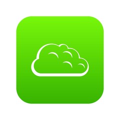 Storm cloud icon digital green