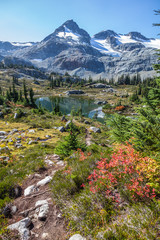 First lake views,  Semaphore Lakes Trail, Pemberton, Canada.