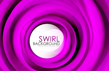 Spiral swirl flowing lines 3d vector abstract digital motion background design. Rotating concept