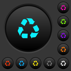 Recycling dark push buttons with color icons