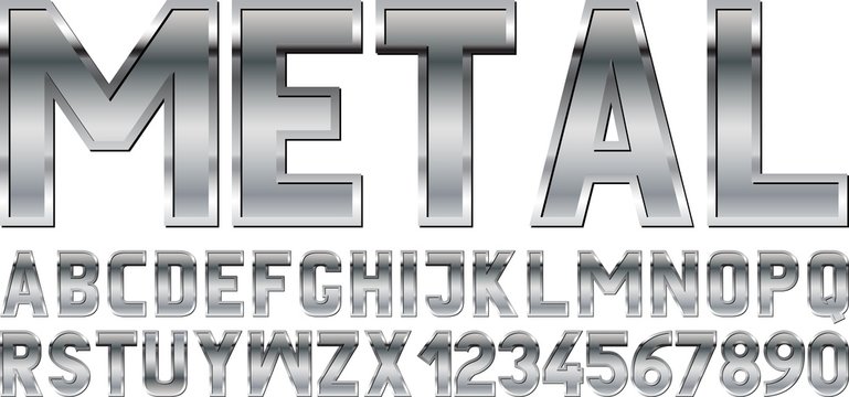 metal font