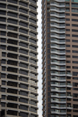 Naklejka premium Exterior of two condominiums