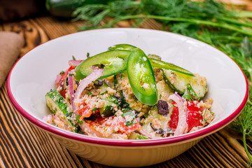 vegetable salad with nuts