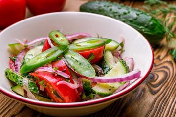 Green vegetable salad