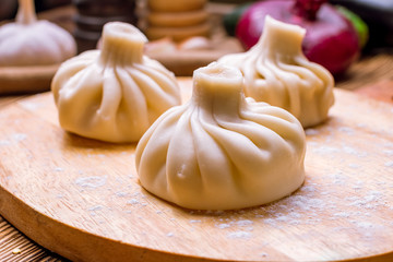 Khinkali with lamb
