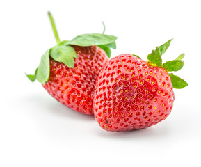 fresh strawberry, friut on white background