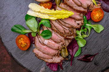 Sliced roast beef