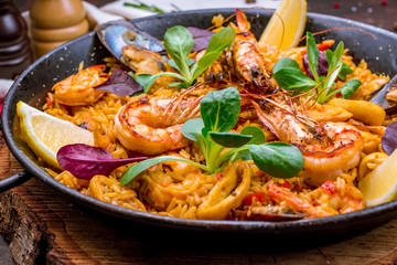 paella with seafood