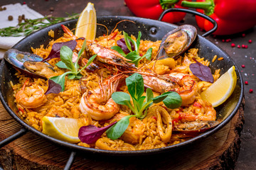 paella with seafood