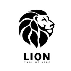 elegant brave head lion logo