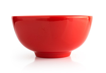 red bowl isolated on white