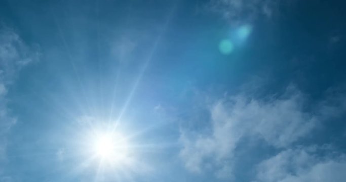 simultaneous movement of clouds of different levels, time lapses, video loop