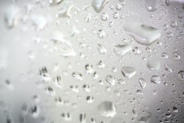 Abstract of water drops on glass