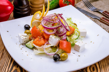 Greek salad with feta