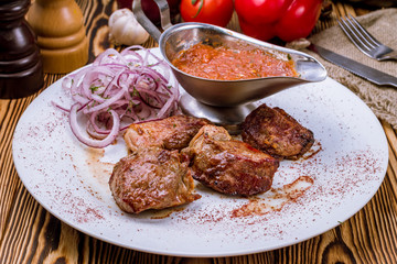 skewers of mutton flesh