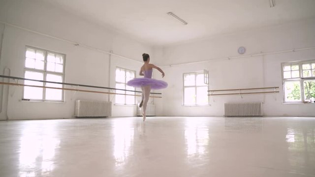 Ballerina doing pirouettes