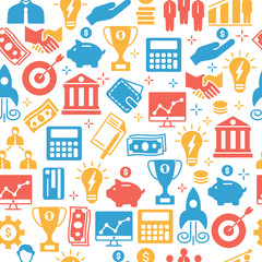 Seamless pattern with grey silhouette icons.