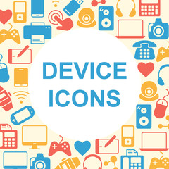 Device outline icons set
