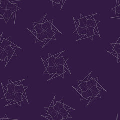 Seamless pattern of stars and flowers