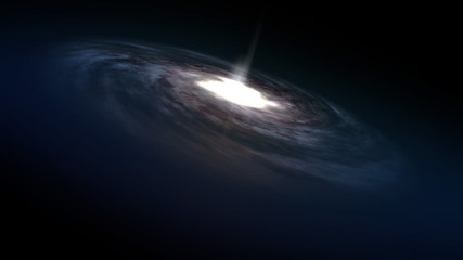 A large spiral galaxy in deep space. No stars version.