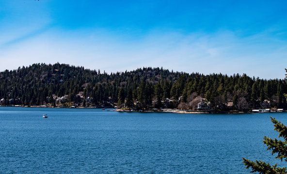 Dramatic View Of Lake Arrowhead In The San Bernardino Mountains, California