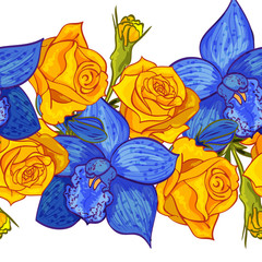 vector seamless flower pattern 