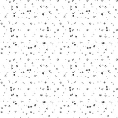 Hand Drawn Black and White Seamless Grunge Dust Messy Pattern With Ink Doodles. Circles, Spots and Dots Endless Textures - 199222500