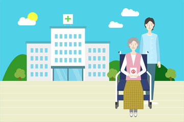 Concept of election. Voting methods for people in hospital.