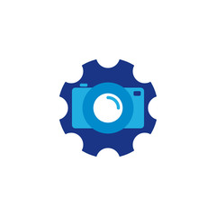 Obraz premium Camera Gear Logo Icon Design