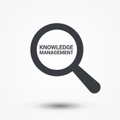 Education Concept: Magnifying Optical Glass With Words Knowledge Management