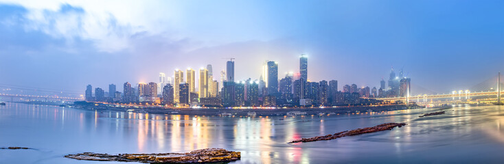 Fototapeta na wymiar Skyline of urban architectural landscape in Chongqing