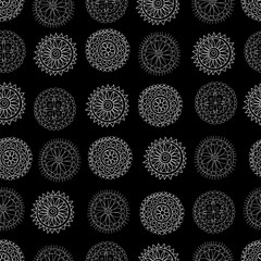 ethnic circles. seamless pattern