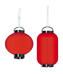 japan style lantern on a white background