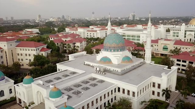 Aerial view of Al-Bukhary Mosque in Malaysia year 2018