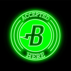 Burst (BURST) accepted here sign