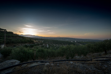 Landscape during sunset