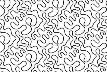 Vector floral background of drawn lines