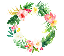 Obraz premium Isolated vector circle flowers plant wedding decorative card