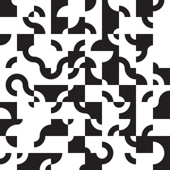 Abstract seamless pattern design with tiled circular shapes