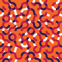 Abstract seamless pattern design with tiled circular shapes