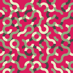 Abstract seamless pattern design with tiled circular shapes