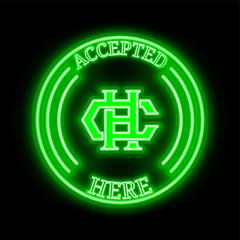 Hshare (HSR) accepted here sign