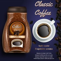 Vector coffee branding, poster, flyer design template