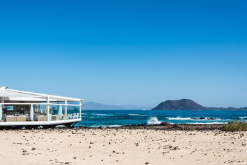Pier on beach of Corralejo