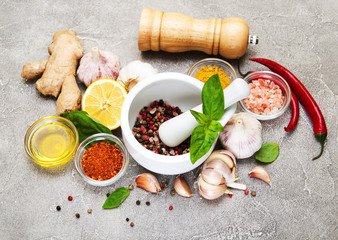 Different kind of spices